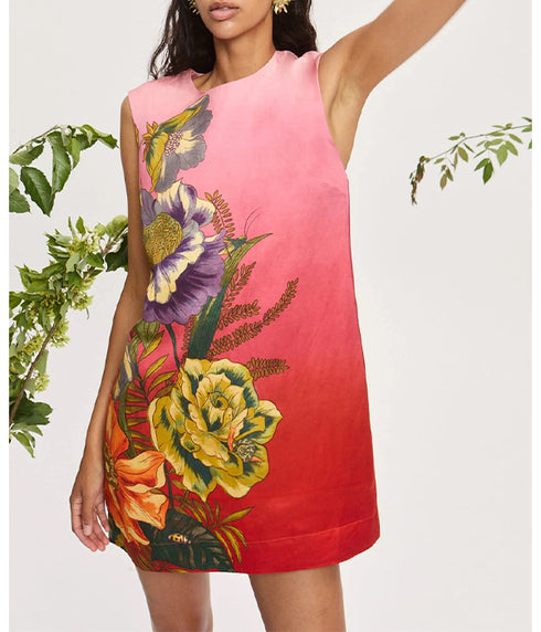 Inez Mini Dress - Pink Ombre